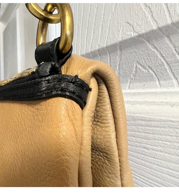 Fossil Brown and Beige Leather Hobo Bag - image 13