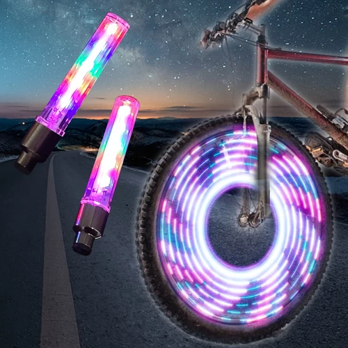 2Pcs Valve Stem LED CAP for Bike Bicycle Car Motorcycle Wheel Tire Light lamp US
