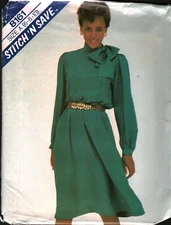 8161 Vintage McCalls SEWING Pattern Misses Pullover Dress Stitch n Save 10 OOP