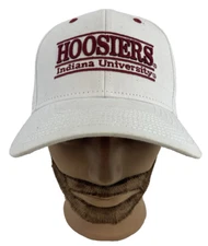 Indiana University IU Hoosiers The Game Block Bar Design White New Snapback