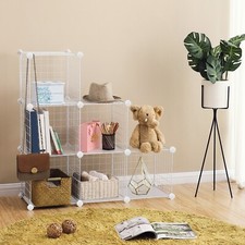 SONGMICS Wire Grid Storage Rack, Interlocking Shelving Unit,LPI111