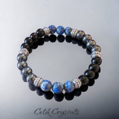 Lapis Lazuli Men's Bracelet 8mm Stretches