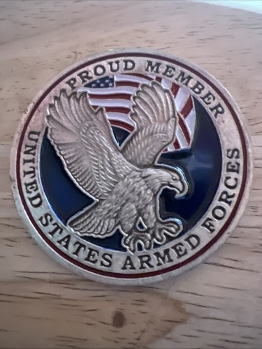 Miembro Orgulloso de las Fuerzas Armadas de los Estados Unidos - Defensores de la Libertad - Moneda Desafío Militar - Imagen 4 de 9