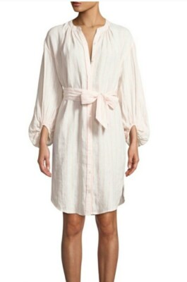 Joie Beatrissa Women 100% Linen Shirt Dress White Pink Stripe XS Button NO CORD | eBay Joie Beatrissa Women 100% Linen Shirt Dress White Pink Stripe XS Button NO CORD | eBay