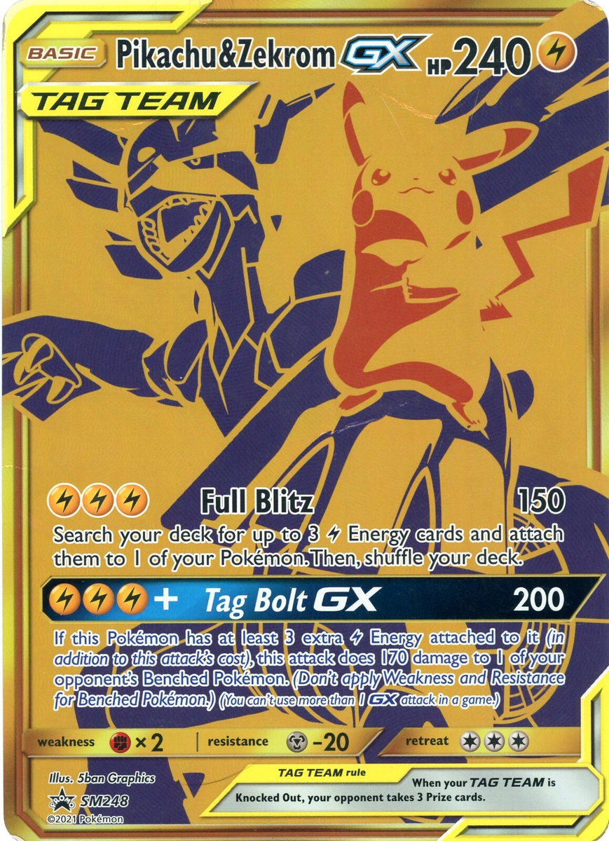 Pikachu & Zekrom GX SM248 Jumbo Cards Holo for sale online