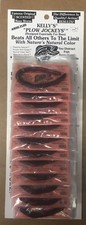 Kelly's Plow Jockey plastic worm *NEW* Red Swamp Berry *card of 12