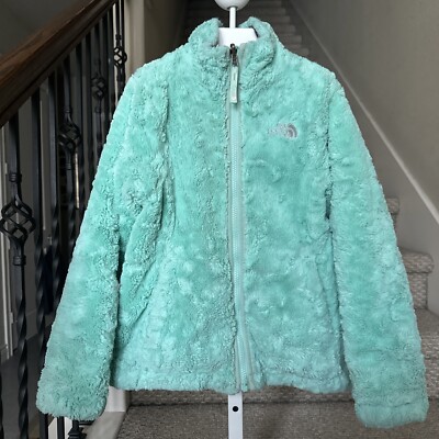 North Face Jacket Girls Size Medium 10-12 Gray Mint Green