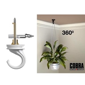 Plant Hanger Indoor Hook Bracket White Ceiling Driller