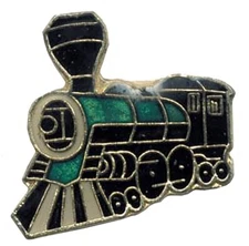Pack of 50 Black & Green Steam Engine Bike Motorcycle Hat Cap Lapel Pin HP166