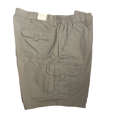 RedHead Brand Co Cargo Shorts Men Sz 48 Green Mid Rise Elastic