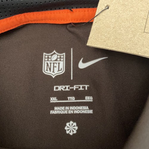Nike Dri-Fit Mens 2XL Cleveland Browns NFL Outdoors Performance Polo New - Picture 6 of 8
