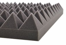 PANNELLI FONOASSORBENTI PIRAMIDALI POLIURETANO 100 X 50 X 5CM 0,5MQ 