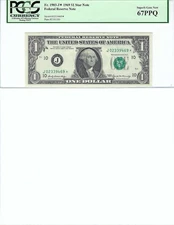 1969 $1 FRN FR1903-J* PCGS 67 PPQ, Kansas City * Note S/N 02339469*!!!J