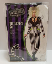 Beetlejuice Suit Women Adult Extra Large XL Spirit Halloween Costume Brand New