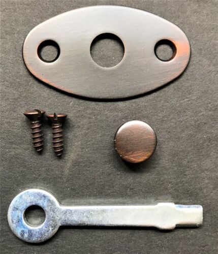 Baldwin 0416.112 E R garniture ovale, bronze vieilli avec clé - neuf dans son emballage - Photo 1/3