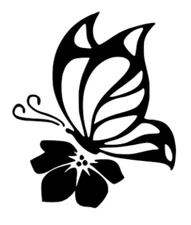 Butterfly On Flower Vinyl Decal Car SUV Truck Laptop Tumbler Sticker