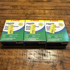 3 EQUATE Multi-Purpose Contact Lenses Solution 355ml 12z - 2 Pack New And Sealed