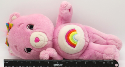 Care Bears Plush CHEER Bear Teddy Pink Rainbow Bow 14" 2007 stuffed bear - Picture 20 of 20