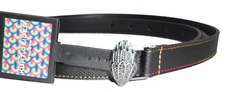 KURT GEIGER London Black Leather Belt  size S/M NWT