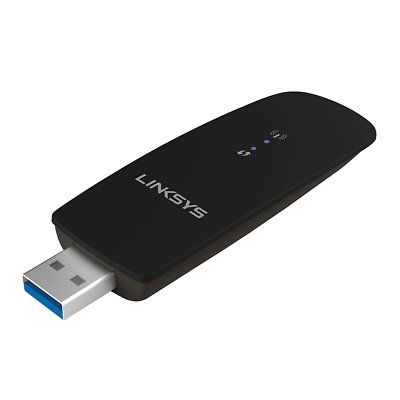 Linksys - AC1200 Dual-Band Wireless USB 3.0 Adapter - Black (WUSB6300) - [LN] 