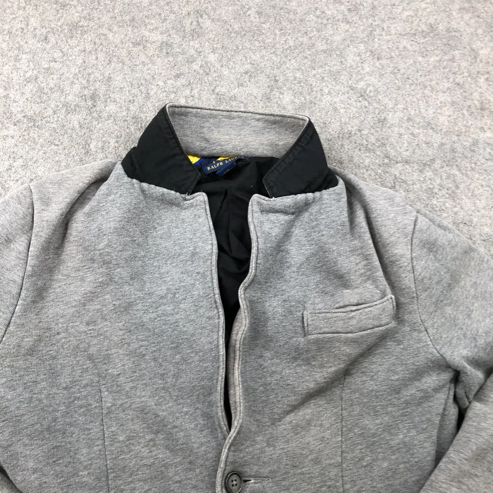 Jaqueta Polo Ralph Lauren Blazer Masculina XL Cinza Botão Casaco Esportivo Preppy Youth * - Imagem 4 de 4