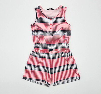 Nutmeg Mädchen Jumpsuit Overall Einteiler Ärmellos Gestreift Gr. 110/116 (5-6 J)