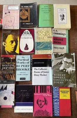 JobLot 16x Vintage/Modern Poetry Books Collected Poems Philip Larkin Maria Rilke