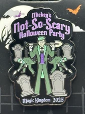 Disney WDW Haunted Mansion Gravediggers Pin LR Glow – 2025 MNSSHP