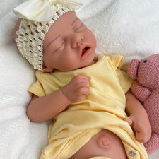 18.1'' Lifelike full silicone reborn baby doll girl doll toys gift handmade.