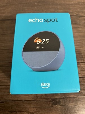 Amazon Echo Spot Smart Alarm Clock with Vibrant Sound and Alexa, Blue New Sealed