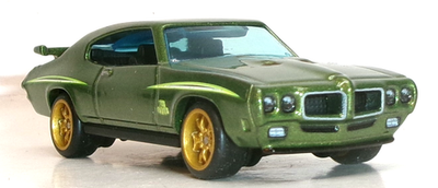 LOOSE 2026 HOT WHEELS 1:64 GREEN 1970 PONTIAC GTO JUDGE WHEEL SWAP