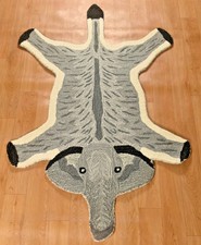 Home Decor Wool Tufted Area Rug Bedroom Living Room Elephant Carpet