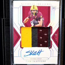 2025 National Treasures Collegiate Cam Skattebo On-Card Materials Auto /39