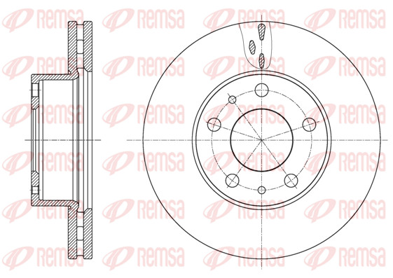 Remsa 2X Bremsscheibe Vorne Ø280Mm BelüFtet FüR Fiat Ducato Kasten CitroëN 250-image