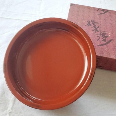 Negoro Lackgeschirr Serviertablett traditionelles japanisches Urushi-Handwerk