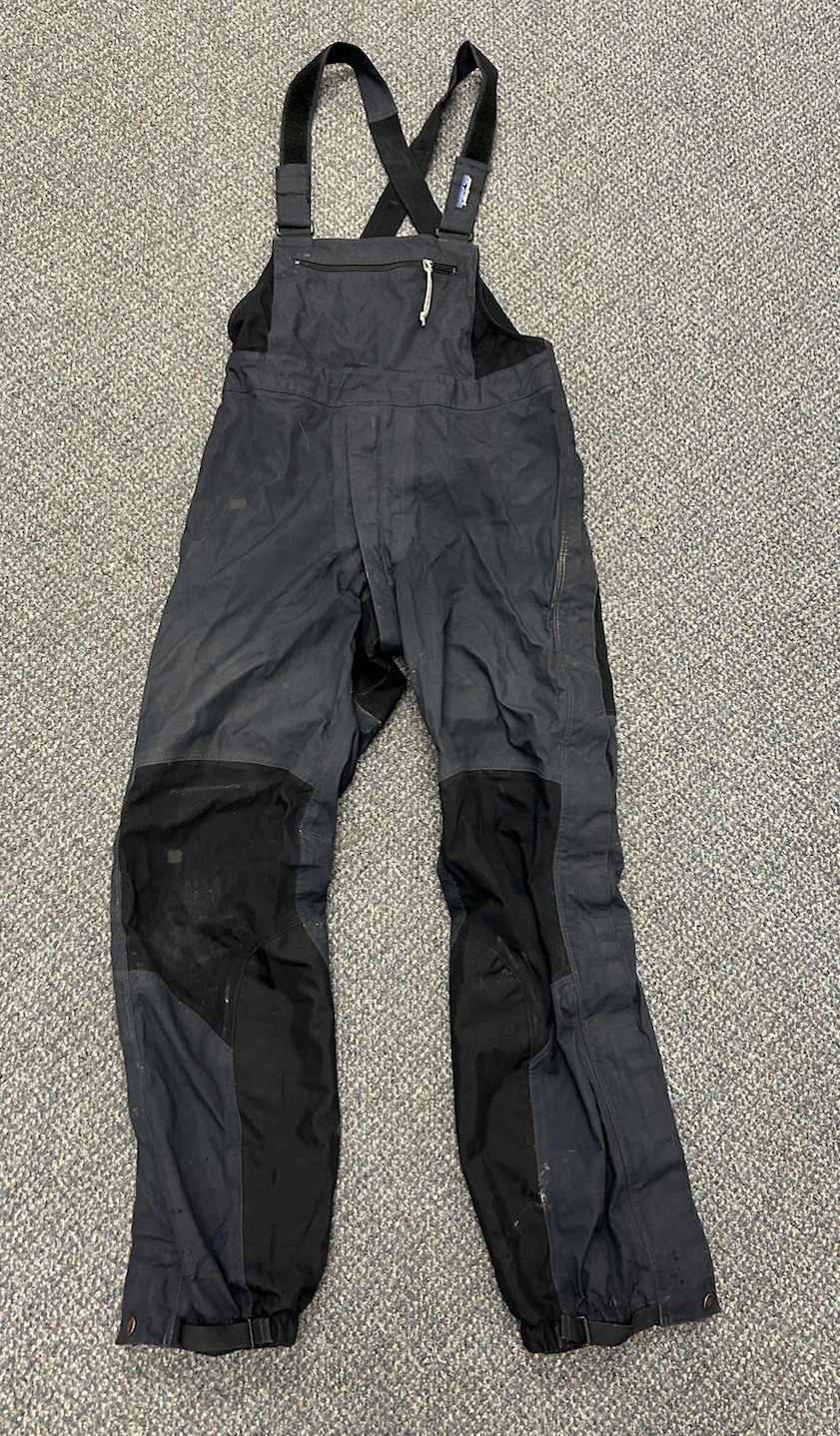 Patagonia Mens 32 Blue High Waist Outdoor Vintage Nylon Bib Overalls