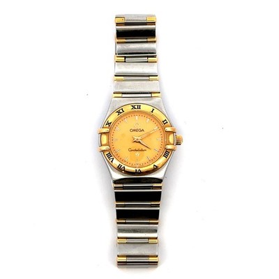 Omega Constellation 21mm Yellow Gold and Stainless Steel Quartz Watch