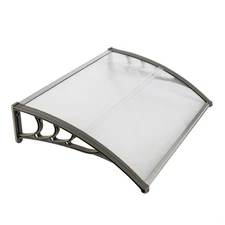 100 x 80 Household Application Door & Window Awnings Canopy White & Gray Bracket