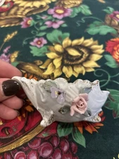 Vintage Ladies Rare Hand Painted Ashtray