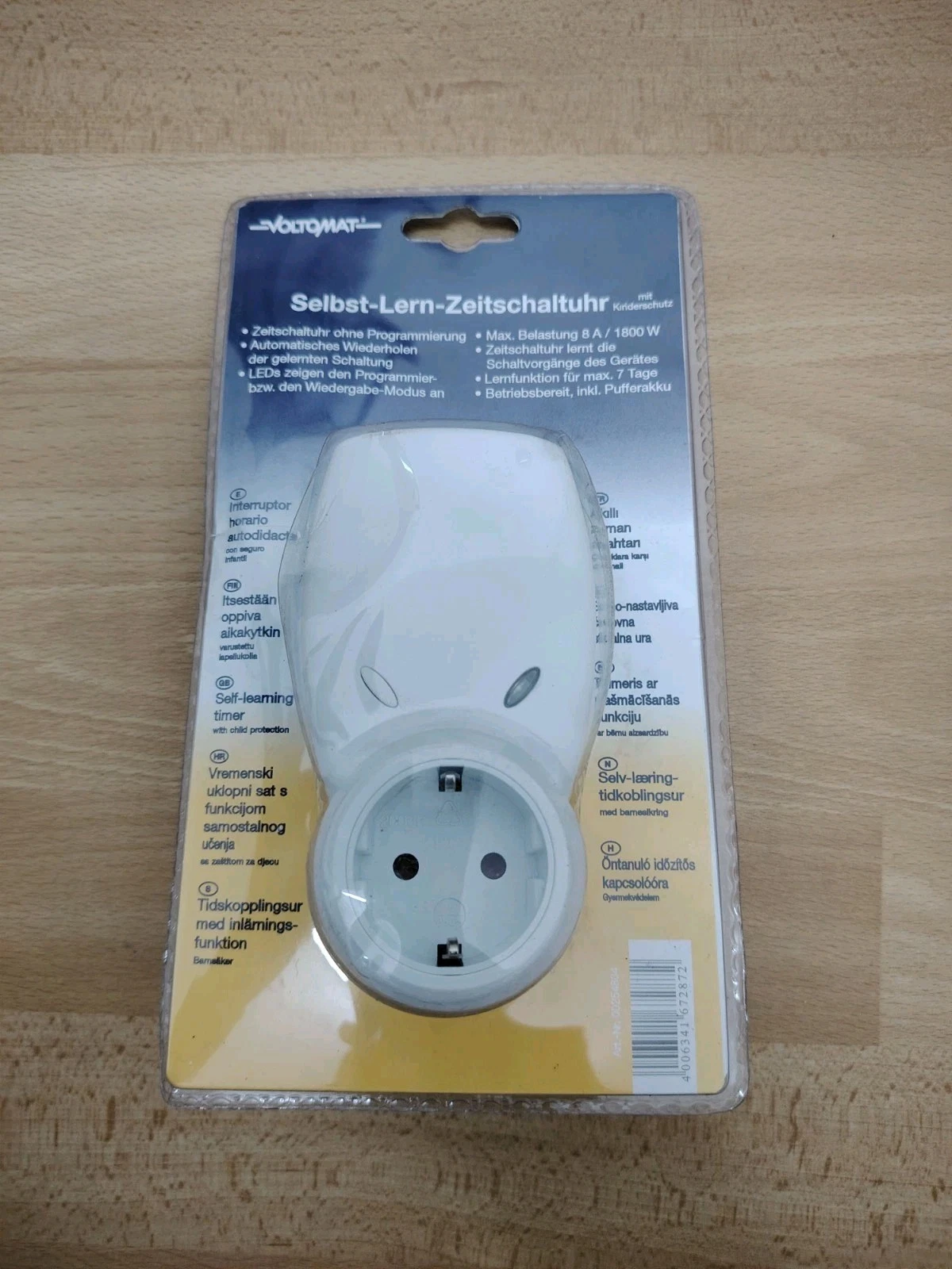 Voltomat Self-Learning Digital Plug-in Timer Switch - No Programming Needed