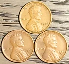 LOT OF THREE (3) OLD LINCOLN WHEAT CENTS-1936-P/D/S ALL IN FINE OR BETTER GRADE