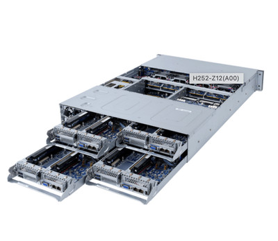 Gigabyte H252-Z12 HCI Server - AMD EPYC  7003/7002 - 2U 4-Node UP 12-Bay SATA-