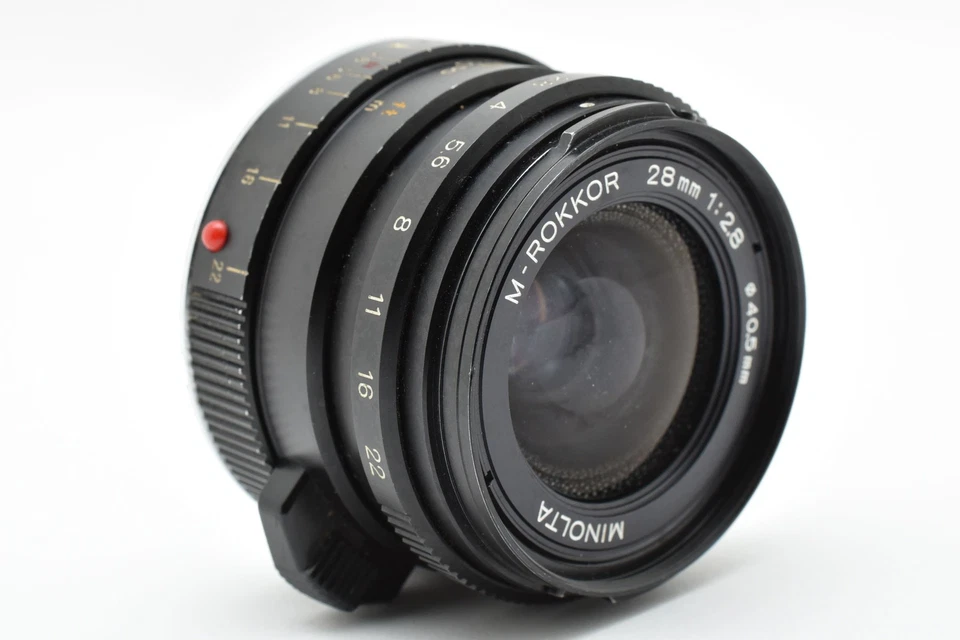 [Casi COMO NUEVO] Lente Minolta M-Rokkor 28 mm F/2,8 tardía para montaje CL CLE Leica M JAPÓN Foto 4 de 4