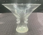 SUPER SIGNED STEUBEN CRYSTAL 5 1/4” TALL 7” WIDE VASE WITH APPLIED DECORATION