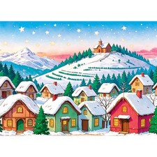 Winter Snowy Village 500 Piece Jigsaw Puzzle for Adults 20.5 x 15 Inch
