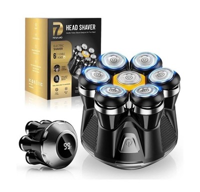 Rechargeable Head Shaver for Bald Men, Waterproof Electric Razor with Type-C
