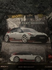 1/64 HOT WHEELS PREMIUM FAST WAGONS REAL RIDERS 1/5 AUDI RS 6 ADVANT WHITE