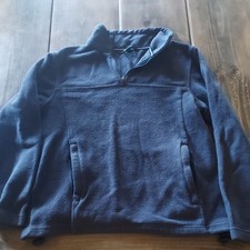 Tek Gear Essential Gear Women's medium gray Fleece 1/4 Zip Pullover Sweatshirt