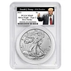 2021 $1 1-oz T-2 American Silver Eagle PCGS MS69 FS Trump 45th President Label