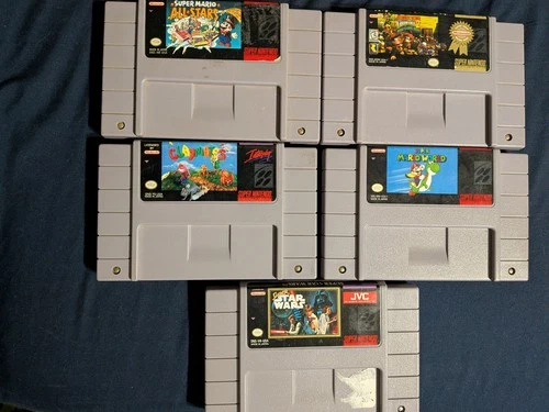 Super Nintendo Game Lot - Mario, Donkey Kong